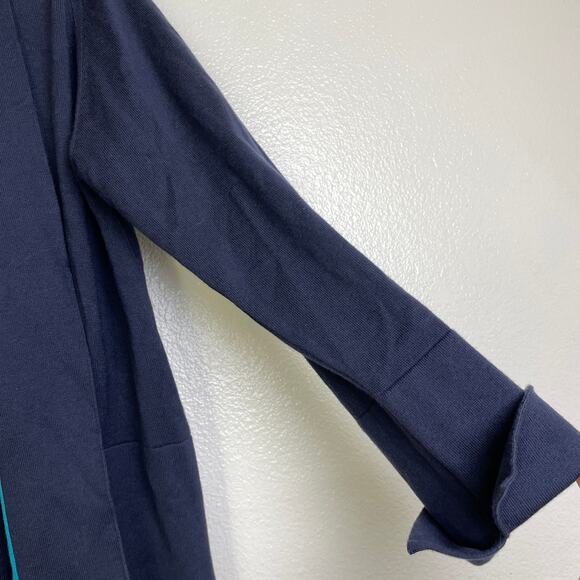 John Smedley Sea Island Cotton Cardigan Sweater Womens Medium Navy Open - Picture 7 of 10